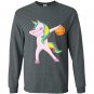 Dabbing unicorn basketball trendy Long Sleeve Gildan