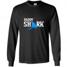 Daddy shark for dads fathers or grandfathers Long Sleeve Gildan