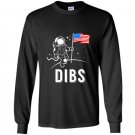 Dibs proud american usa moon Long Sleeve Gildan