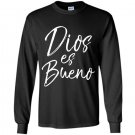 Dios es bueno god is good vintage spanish espanol tee Long Sleeve Gildan