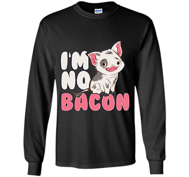 Disney pixar moana pua im no bacon graphic Long Sleeve Gildan