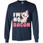 Disney pixar moana pua im no bacon graphic Long Sleeve Gildan