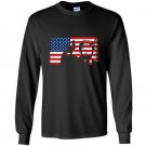 Donald trump flag 4th of july Long Sleeve Gildan