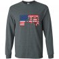 Donald trump flag 4th of july Long Sleeve Gildan