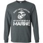 Dont mess with me my boyfriend is a marine bulldog Long Sleeve Gildan