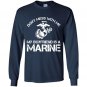 Dont mess with me my boyfriend is a marine bulldog Long Sleeve Gildan