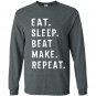 Eat sleep beat repeat make beat maker music producer Long Sleeve Gildan