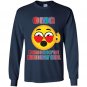 Emoji birthday omg proud mom heart sunglasses Long Sleeve Gildan