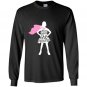 Fearless nevertheless she persisted white cape Long Sleeve Gildan