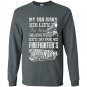 Firefighter mom my son is a firefighter Long Sleeve Gildan