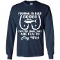 Fishing is like boobs cute fishing with funny quote Long Sleeve Gildan