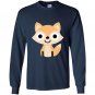 Fox shocked emoji tee Long Sleeve Gildan