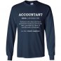 Funny accountant dictionary meaning definition Long Sleeve Gildan