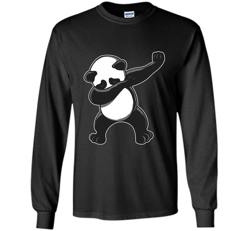 Funny panda dab dabbing panda Long Sleeve Gildan