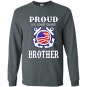 Funny proud us coast guard brother birthday gift Long Sleeve Gildan