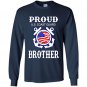 Funny proud us coast guard brother birthday gift Long Sleeve Gildan