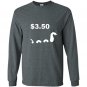Funny tree fiddy loch ness monster three fifty tee Long Sleeve Gildan