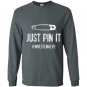 Funny wrestling just pin it wrestlinglife tee Long Sleeve Gildan