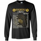 Gemini facts gemini awesome horoscope Long Sleeve Gildan