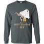 Ghostasaurus rex t-rex dinosaur ghost halloween Long Sleeve Gildan