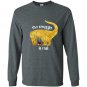 Gold t-rex the struggle is real donut funny dinosaur Long Sleeve Gildan