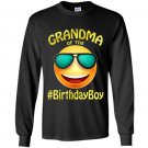 Grandma of the birthday boy emoji gift for party Long Sleeve Gildan