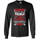 Guns dont kill people grandpa pretty granddaughter do Long Sleeve Gildan