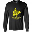 Guy on a buffalo punch that cougar in the face Long Sleeve Gildan