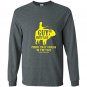 Guy on a buffalo punch that cougar in the face Long Sleeve Gildan