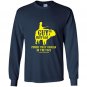 Guy on a buffalo punch that cougar in the face Long Sleeve Gildan