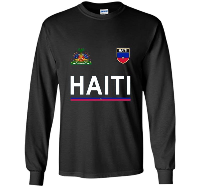 Haiti soccer haitian retro football jersey 2017 Long Sleeve Gildan