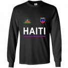 Haiti soccer haitian retro football jersey 2017 Long Sleeve Gildan
