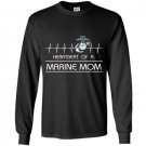 Heartbeat of a marine mom Long Sleeve Gildan