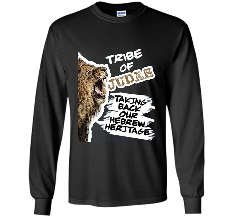 Hebrew israelite 12 tribes judah lion bible history Long Sleeve Gildan