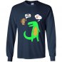 Hey buddy dinosaur lunch Long Sleeve Gildan