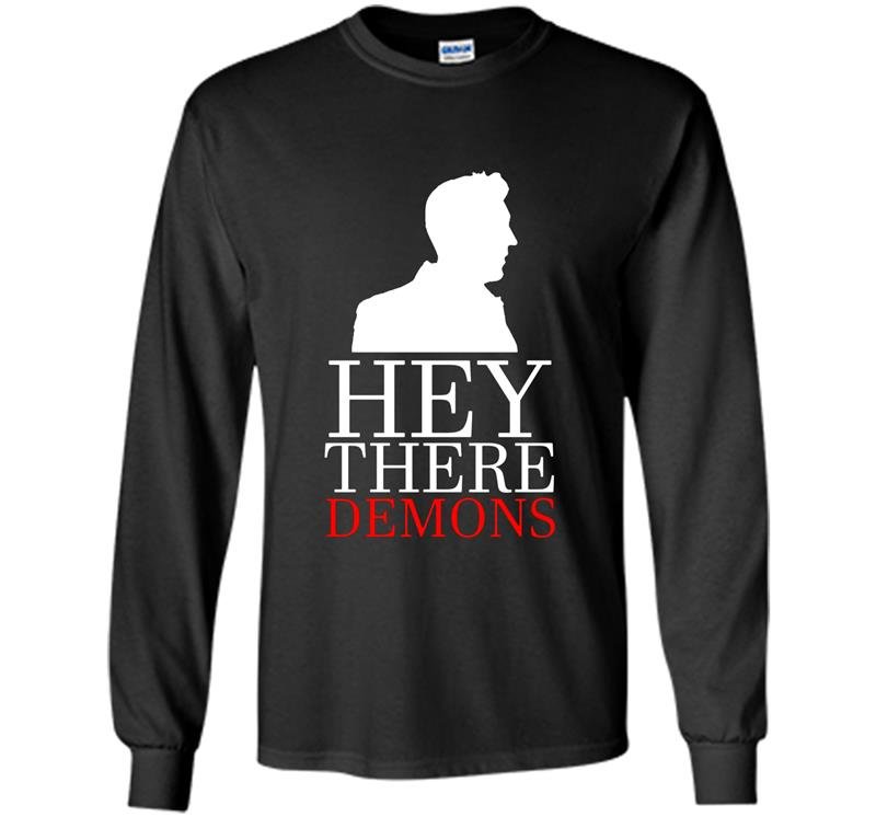 Hey there demons heather Long Sleeve Gildan