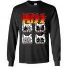 Hiss kiss cats kittens rock funny Long Sleeve Gildan