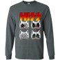 Hiss kiss cats kittens rock funny Long Sleeve Gildan