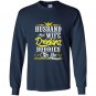 Husband wife drinking buddies for life Long Sleeve Gildan