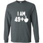 I am 49 middle finger funny 50th birthday Long Sleeve Gildan
