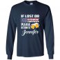 If lost or drunk please return to jennifer Long Sleeve Gildan