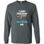 I just freaking love goats ok funny baby goat Long Sleeve Gildan