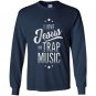 I love jesus and trap music funny Long Sleeve Gildan