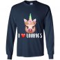 I love unipigs funny unicorn pig lover Long Sleeve Gildan