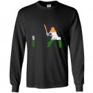 Indian cricketer batsman wicket cricket match gift Long Sleeve Gildan