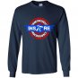 Inspire pi superhero shield math teacher geek nerd Long Sleeve Gildan