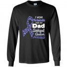 I wear periwinkle for my dad esophageal cancer awareness Long Sleeve Gildan