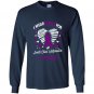 I wear purple for arnold chiari malformation awareness Long Sleeve Gildan