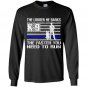 K9 police he barks funny thin blue line Long Sleeve Gildan