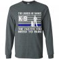 K9 police he barks funny thin blue line Long Sleeve Gildan